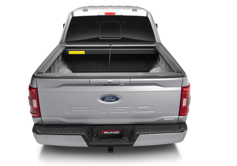 Roll-N-Lock 21-22 Ford F150 (w/o OE Cargo Tracks - 97.6in. Bed) M-Series Retractable Tonneau Cover Roll-N-Lock 21-22 Ford F150 (w/o OE Cargo Tracks - 97.6in. Bed) M-Series Retractable Tonneau Cover