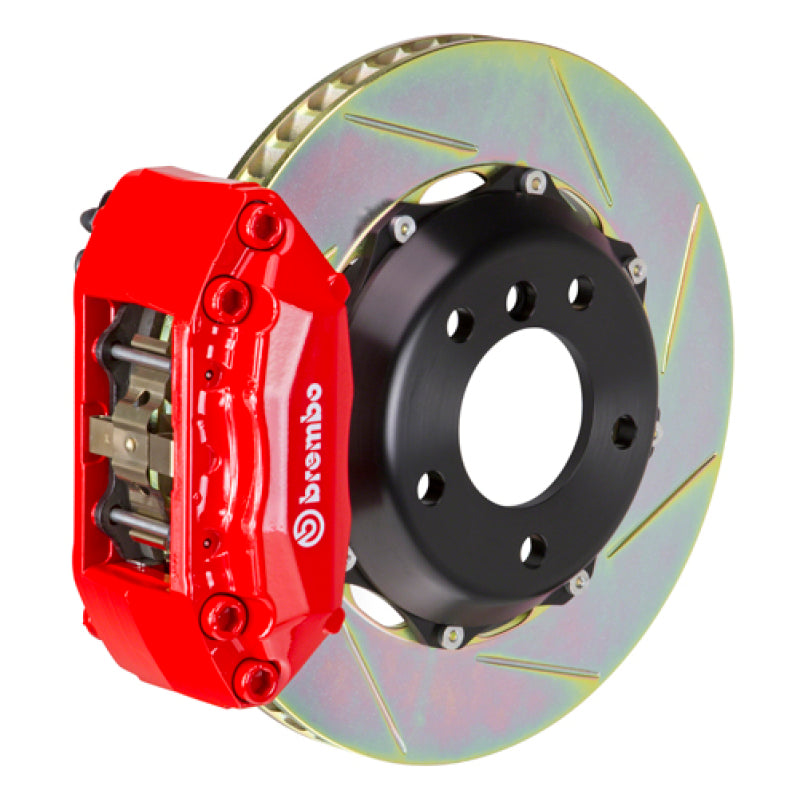 Brembo 02-07 RSX Front GT BBK 4 Piston Cast 2pc 328x28 2pc Rotor Slotted Type-1-Red Brembo 02-07 RSX Front GT BBK 4 Piston Cast 2pc 328x28 2pc Rotor Slotted Type-1-Red