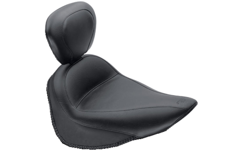Mustang 84-06 Harley Standard Rear Tire Standard Touring Solo Seat w/Driver Backrest - Black Mustang 84-06 Harley Standard Rear Tire Standard Touring Solo Seat w/Driver Backrest - Black