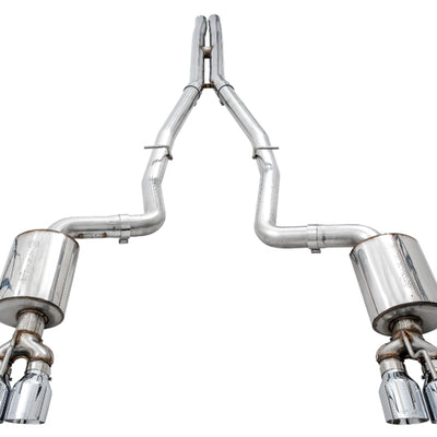 AWE Tuning 2015+ Dodge Challenger 6.4L/6.2L Non-Resonated Touring Edition Exhaust - Quad Silver Tips
