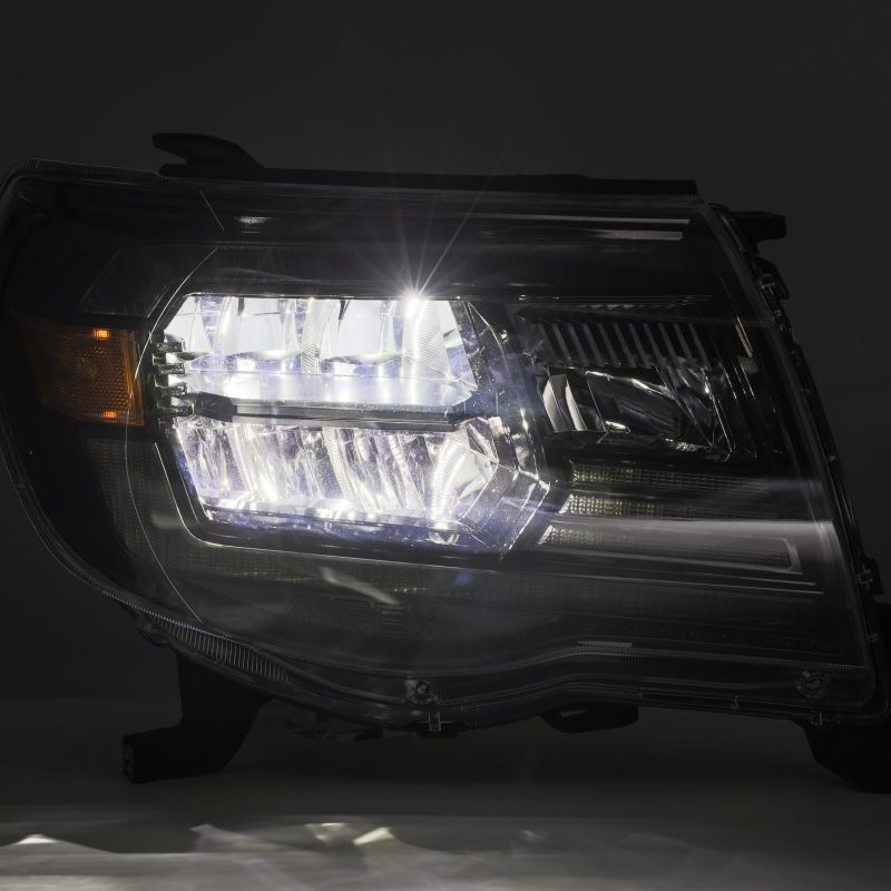 AlphaRex 05-11 Toyota Tacoma LUXX Crystal Headlights Plank Style Design Black w/Activation Light/DRL AlphaRex 05-11 Toyota Tacoma LUXX Crystal Headlights Plank Style Design Black w/Activation Light/DRL