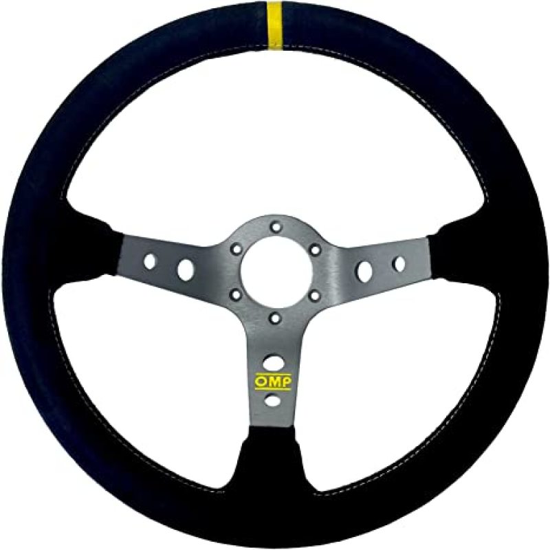 OMP Corsica Steering Wheel/3 Black Dish Spokes/ - Small Suede (Black) OMP Corsica Steering Wheel/3 Black Dish Spokes/ - Small Suede (Black)