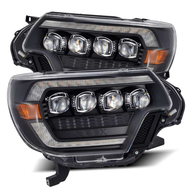 AlphaRex 12-15 Toyota Tacoma NOVA LED Proj Headlights Plank Style Black w/Activ Light/Seq Signal/DRL AlphaRex 12-15 Toyota Tacoma NOVA LED Proj Headlights Plank Style Black w/Activ Light/Seq Signal/DRL