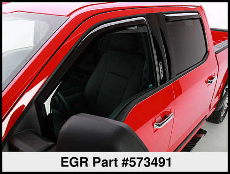 EGR 15-23 Ford F150 Crew Cab In-Channel Window Visors - Set of 4 (573491) EGR 15-23 Ford F150 Crew Cab In-Channel Window Visors - Set of 4 (573491)