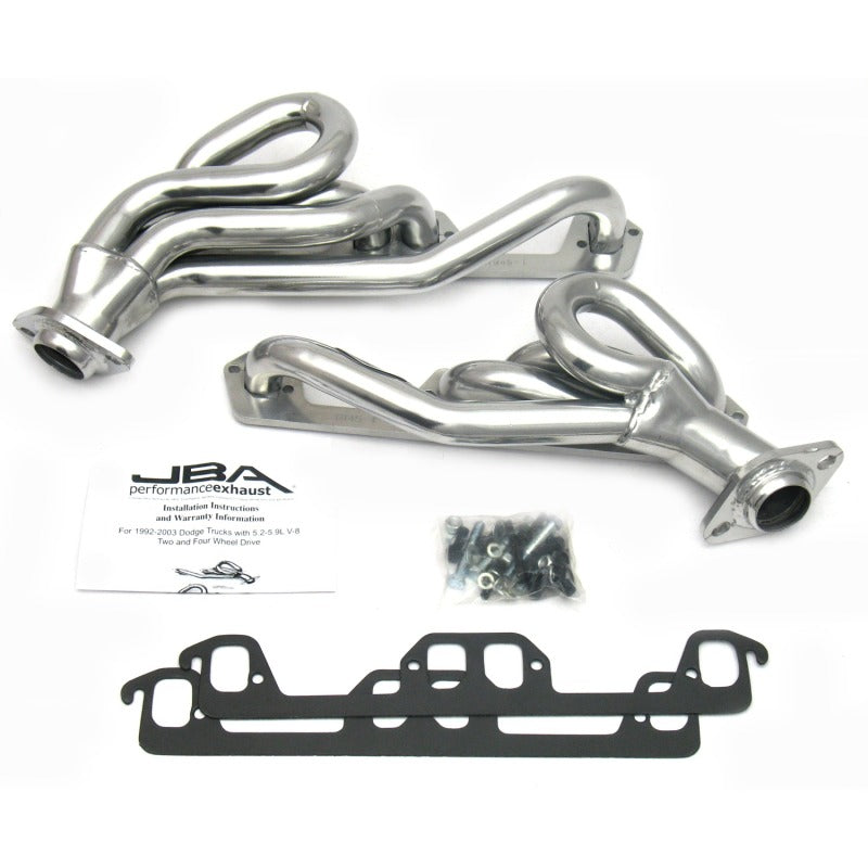 JBA 96-03 Dodge Truck 5.2L/5.9L Magnum 1-1/2in Primary Silver Ctd Cat4Ward Header JBA 96-03 Dodge Truck 5.2L/5.9L Magnum 1-1/2in Primary Silver Ctd Cat4Ward Header