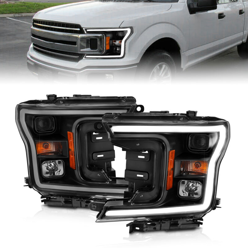 ANZO 2018-2019 Ford F-150 Projector Plank Style H.L. Black Amber (Without Switchback) ANZO 2018-2019 Ford F-150 Projector Plank Style H.L. Black Amber (Without Switchback)