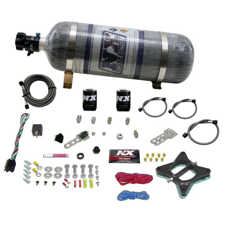 Nitrous Express 96-04 Ford Mustang 4.6L 2 Valve Nitrous Plate Kit w/Composite Bottle Nitrous Express 96-04 Ford Mustang 4.6L 2 Valve Nitrous Plate Kit w/Composite Bottle