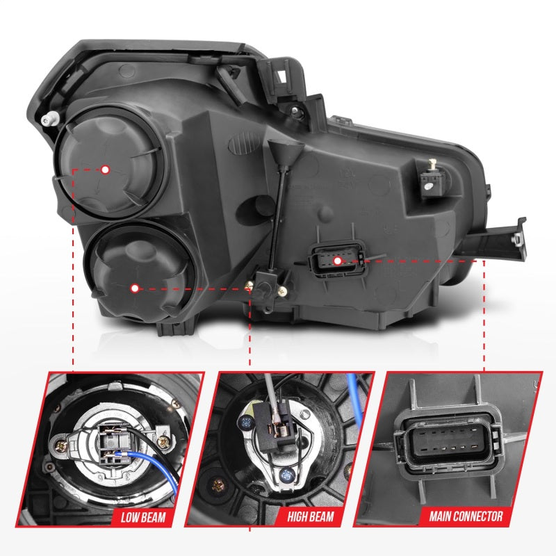 ANZO 2003-2007 Cadillac Cts Projector Headlights w/ Halo Black (CCFL) ANZO 2003-2007 Cadillac Cts Projector Headlights w/ Halo Black (CCFL)