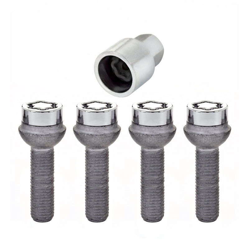 McGard Wheel Lock Bolt Set - 4pk. (Radius Seat) M12X1.5 / 17mm Hex / 39.9mm Shank Length - Chrome McGard Wheel Lock Bolt Set - 4pk. (Radius Seat) M12X1.5 / 17mm Hex / 39.9mm Shank Length - Chrome