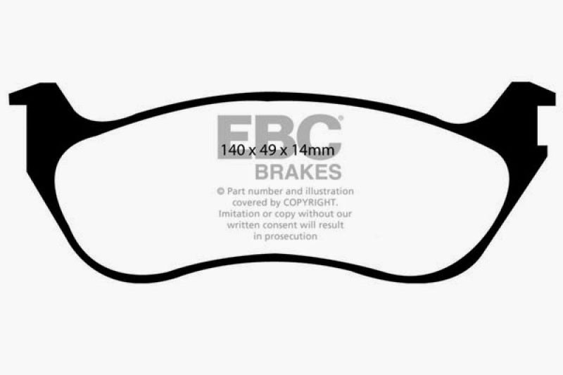 EBC 02-05 Ford Explorer 4.0 2WD Greenstuff Rear Brake Pads EBC 02-05 Ford Explorer 4.0 2WD Greenstuff Rear Brake Pads