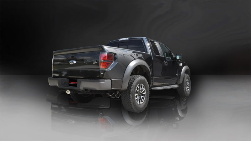 Corsa 2011-2014 Ford F-150 Raptor 6.2L V8 145in Wheelbase Black Xtreme Cat-Back Exhaust Corsa 2011-2014 Ford F-150 Raptor 6.2L V8 145in Wheelbase Black Xtreme Cat-Back Exhaust