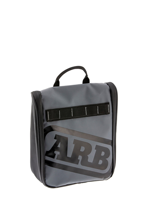 ARB Toiletries Bag Charcoal Finish w/ Red Highlights PVC Outer Shell Mesh Pockets Mirror ARB Toiletries Bag Charcoal Finish w/ Red Highlights PVC Outer Shell Mesh Pockets Mirror