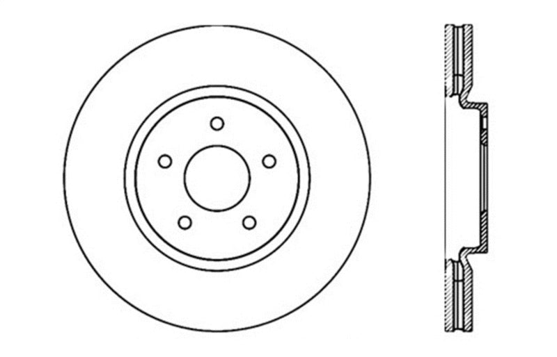 StopTech Nissan 370z / Infiniti G37 SportStop Drilled Front Right Rotor StopTech Nissan 370z / Infiniti G37 SportStop Drilled Front Right Rotor