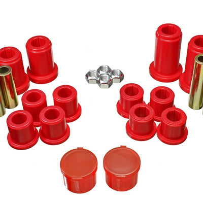 Energy Suspension 07-13 Chevrolet Silverado1500 4WD Front Control Arm Bushing Set - Red
