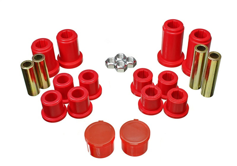 Energy Suspension 07-13 Chevrolet Silverado1500 4WD Front Control Arm Bushing Set - Red Energy Suspension 07-13 Chevrolet Silverado1500 4WD Front Control Arm Bushing Set - Red