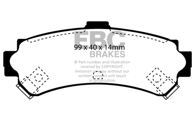 EBC 95-97 Nissan Sentra 1.6 Greenstuff Rear Brake Pads EBC 95-97 Nissan Sentra 1.6 Greenstuff Rear Brake Pads