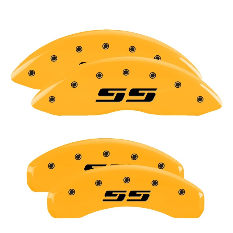 MGP 4 Caliper Covers Engraved F & R Silverado SS Yellow Finish Black Char 2002 Chevy Silverado 1500 MGP 4 Caliper Covers Engraved F & R Silverado SS Yellow Finish Black Char 2002 Chevy Silverado 1500