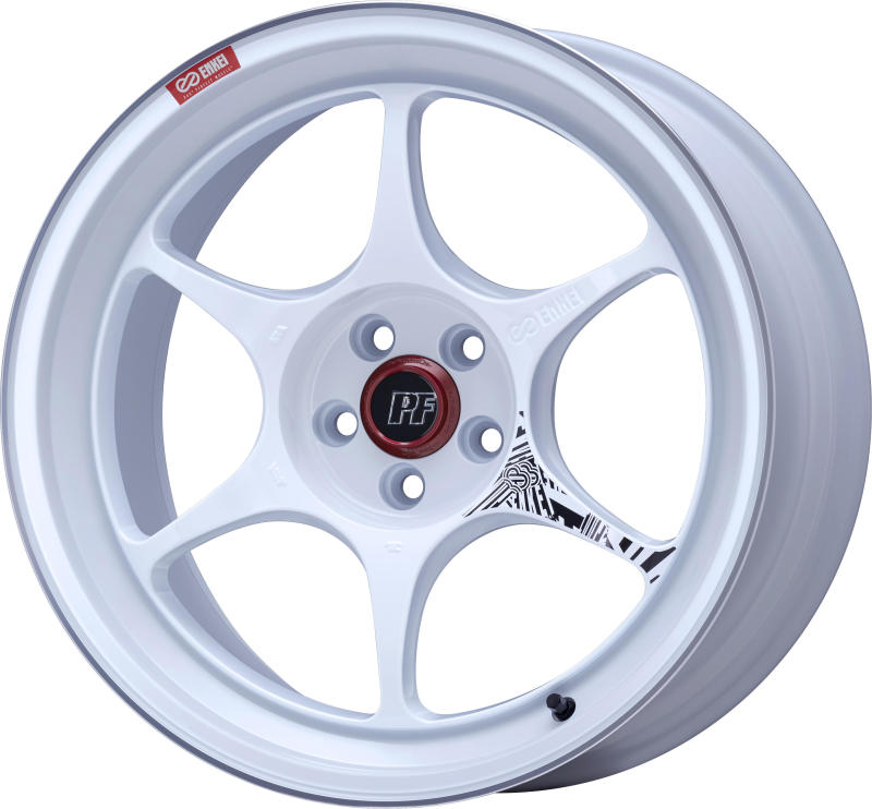 Enkei PF06 18x9in 5x114.3 BP 38mm Offset 75mm Bore White Machined Wheel Enkei PF06 18x9in 5x114.3 BP 38mm Offset 75mm Bore White Machined Wheel