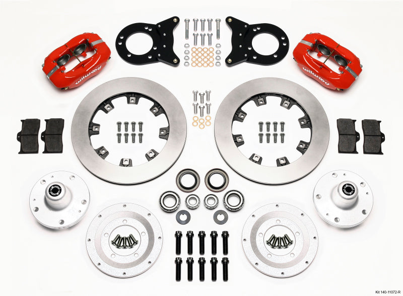Wilwood Forged Dynalite Front Kit 12.19in Red 1965-1969 Mustang Disc & Drum Spindle Wilwood Forged Dynalite Front Kit 12.19in Red 1965-1969 Mustang Disc & Drum Spindle