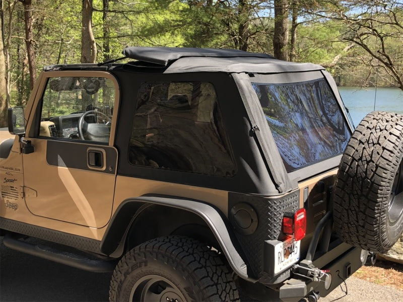 Rampage 18-21 Jeep Wrangler (JL) Unlimited Frameless TrailView Fastback Soft Top Kit - Black Diamond Rampage 18-21 Jeep Wrangler (JL) Unlimited Frameless TrailView Fastback Soft Top Kit - Black Diamond