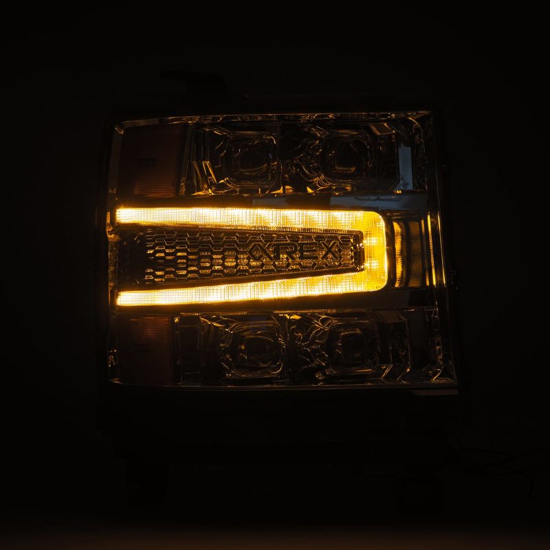 AlphaRex 16-18 Chevy 1500HD NOVA-Series LED Proj Headlights Chrm w/Actv Lgt/SeqSig & DRL(Req 810023) AlphaRex 16-18 Chevy 1500HD NOVA-Series LED Proj Headlights Chrm w/Actv Lgt/SeqSig & DRL(Req 810023)