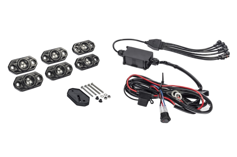KC HiLiTES C-Series RGB LED Rock Light Kit (Incl. Wiring) - Set of 6 KC HiLiTES C-Series RGB LED Rock Light Kit (Incl. Wiring) - Set of 6