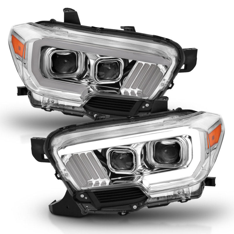 ANZO 2016-2017 Toyota Tacoma Projector Headlights w/ Plank Style Design Chrome/Amber w/ DRL ANZO 2016-2017 Toyota Tacoma Projector Headlights w/ Plank Style Design Chrome/Amber w/ DRL