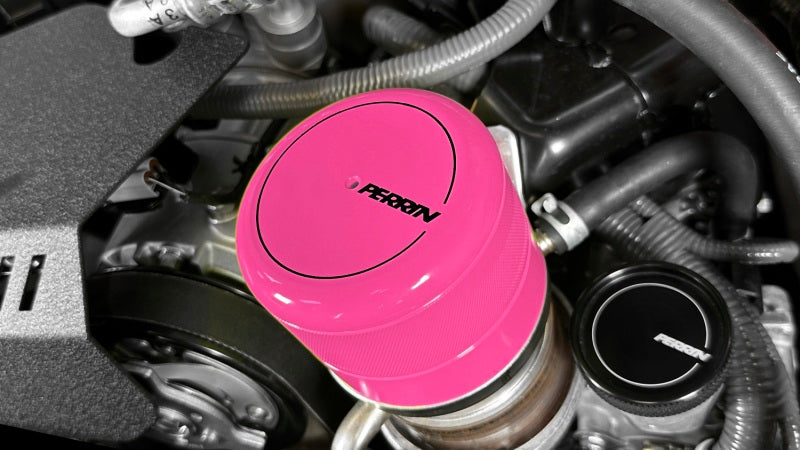 PERRIN 15-25 Subaru WRX & 13-25 BRZ/FR-S/86/GR86 Oil Filter Cover - Hyper Pink PERRIN 15-25 Subaru WRX & 13-25 BRZ/FR-S/86/GR86 Oil Filter Cover - Hyper Pink