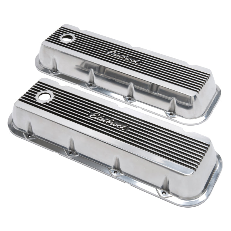 Edelbrock Valve Cover Elite II Chevrolet 1965 and Later 396-502 Big Block V8 Polished Edelbrock Valve Cover Elite II Chevrolet 1965 and Later 396-502 Big Block V8 Polished