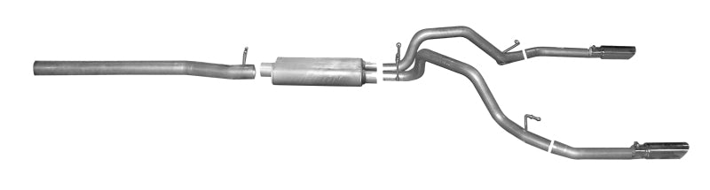 Gibson 14-19 Cadillac Escalade Base 6.2L 3.5in/2.25in Cat-Back Dual Split Exhaust - Stainless Gibson 14-19 Cadillac Escalade Base 6.2L 3.5in/2.25in Cat-Back Dual Split Exhaust - Stainless