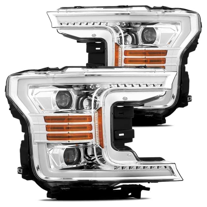 AlphaRex 18-20 Ford F-150 LUXX LED Proj Headlights Plank Style Chrome w/Activ Light/DRL AlphaRex 18-20 Ford F-150 LUXX LED Proj Headlights Plank Style Chrome w/Activ Light/DRL