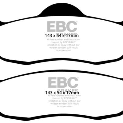 EBC 05-10 Jeep Commander 3.7 Extra Duty Rear Brake Pads