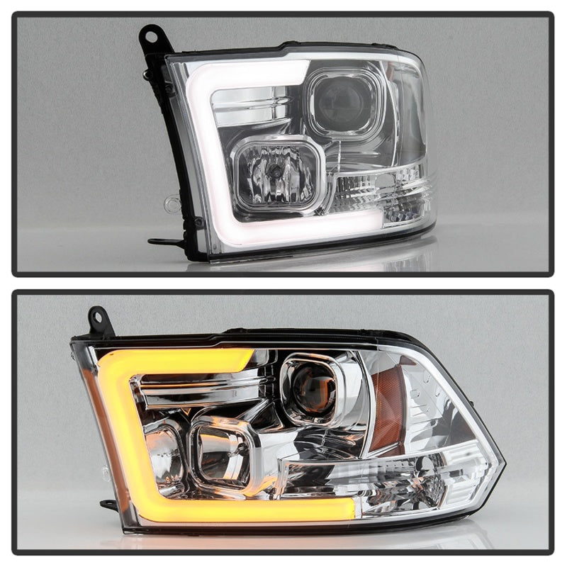 Spyder 09-16 Dodge Ram 1500 Ver 2 Proj Headlight - Light Bar Turn Signal - Chro - PRO-YD-DR09V2-SB-C Spyder 09-16 Dodge Ram 1500 Ver 2 Proj Headlight - Light Bar Turn Signal - Chro - PRO-YD-DR09V2-SB-C