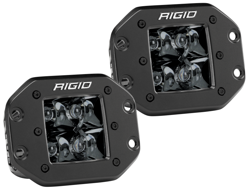 Rigid Industries D2 - Midnight Edition Flush Mount Spot Lights Rigid Industries D2 - Midnight Edition Flush Mount Spot Lights