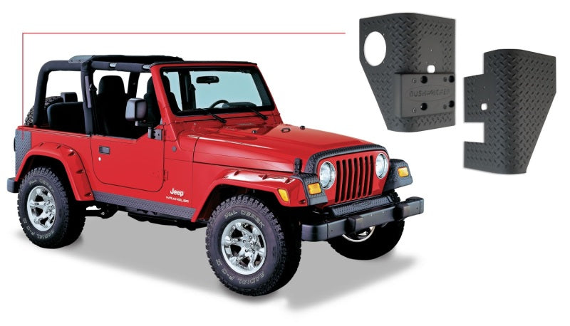 Bushwacker 97-06 Jeep Wrangler Trail Armor Rear Corners - Black Bushwacker 97-06 Jeep Wrangler Trail Armor Rear Corners - Black