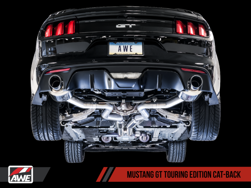 AWE Tuning S550 Mustang GT Cat-back Exhaust - Touring Edition (Diamond Black Tips) AWE Tuning S550 Mustang GT Cat-back Exhaust - Touring Edition (Diamond Black Tips)