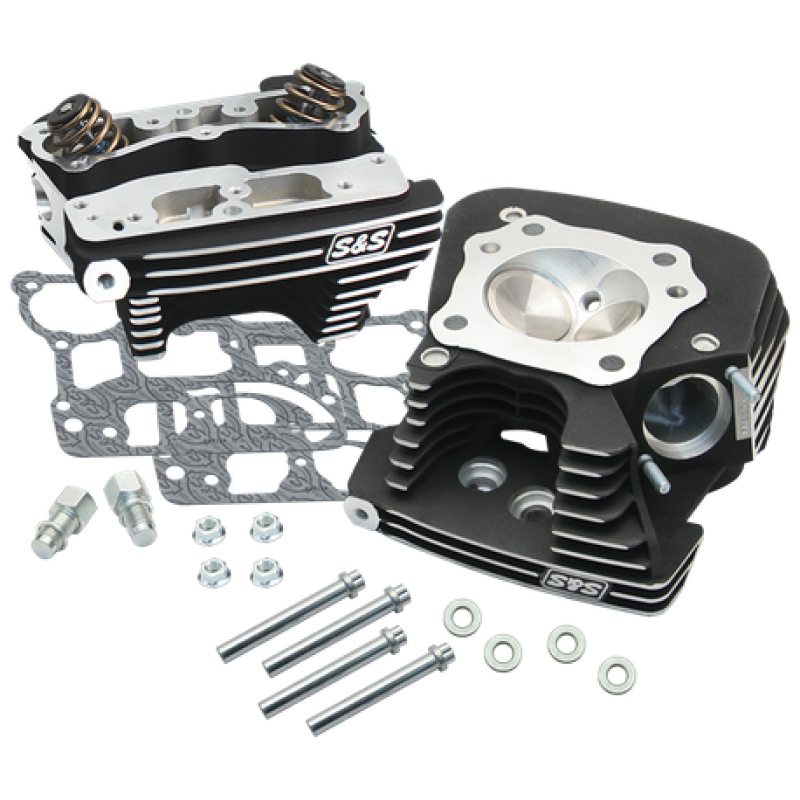 S&S Cycle 08-16 Touring Super Stock 79cc Cylinder Head Kit - Wrinkle Black S&S Cycle 08-16 Touring Super Stock 79cc Cylinder Head Kit - Wrinkle Black