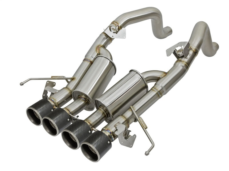 aFe MACHForce XP 3in -2 1/2in Axle Back SS Exhaust w/Carbon Fiber Tips 14-17 Chevy Corvette V8 6.2L aFe MACHForce XP 3in -2 1/2in Axle Back SS Exhaust w/Carbon Fiber Tips 14-17 Chevy Corvette V8 6.2L