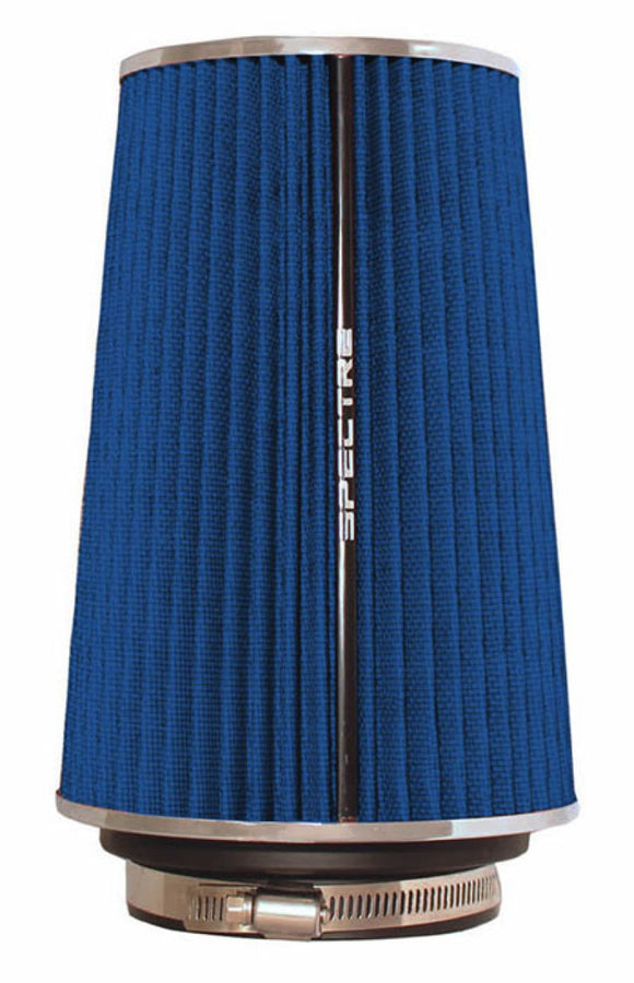 Spectre Adjustable Conical Air Filter 9-1/2in. Tall (Fits 3in. / 3-1/2in. / 4in. Tubes) - Blue Spectre Adjustable Conical Air Filter 9-1/2in. Tall (Fits 3in. / 3-1/2in. / 4in. Tubes) - Blue