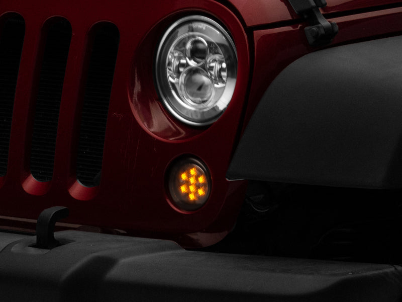Raxiom 07-18 Jeep Wrangler JK Axial Series LED Amber Turn Signals (Smoked) Raxiom 07-18 Jeep Wrangler JK Axial Series LED Amber Turn Signals (Smoked)