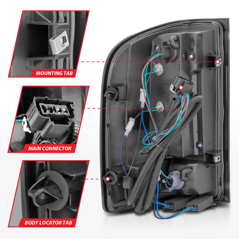 ANZO 2007-2013 Chevrolet Silverado1500/ 2500/ 3500 LED Tail Lights w/ Light Bar Black Housing Smoke ANZO 2007-2013 Chevrolet Silverado1500/ 2500/ 3500 LED Tail Lights w/ Light Bar Black Housing Smoke