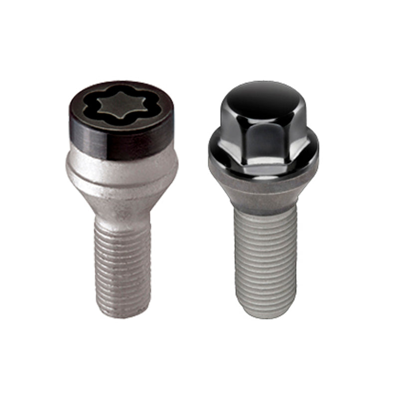 McGard 4 Lug Hex Install Kit w/Locks (Cone Seat Bolt) M12X1.25 / 17mm Hex / 22.0mm Shank L. - Black McGard 4 Lug Hex Install Kit w/Locks (Cone Seat Bolt) M12X1.25 / 17mm Hex / 22.0mm Shank L. - Black
