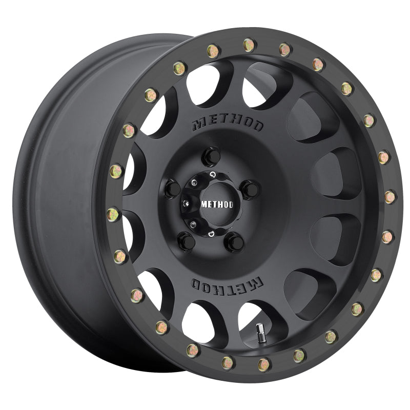 Method MR105 Beadlock 17x8.5 0mm Offset 5x5.5 108mm CB Matte Black w/BH-H24125 Wheel Method MR105 Beadlock 17x8.5 0mm Offset 5x5.5 108mm CB Matte Black w/BH-H24125 Wheel