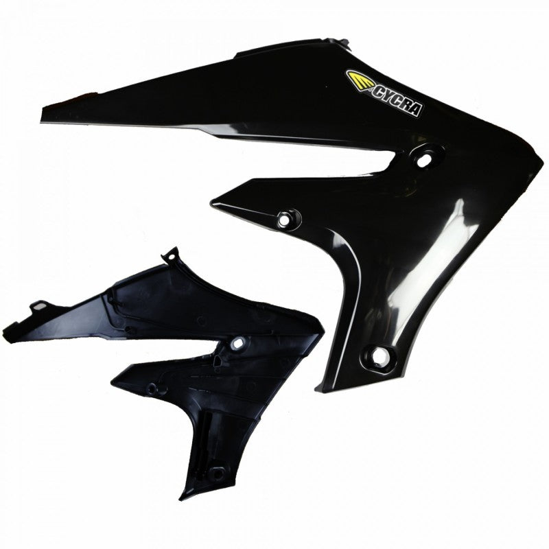 Cycra 20+ Yamaha WR250F Powerflow Radiator Shrouds - Black Cycra 20+ Yamaha WR250F Powerflow Radiator Shrouds - Black