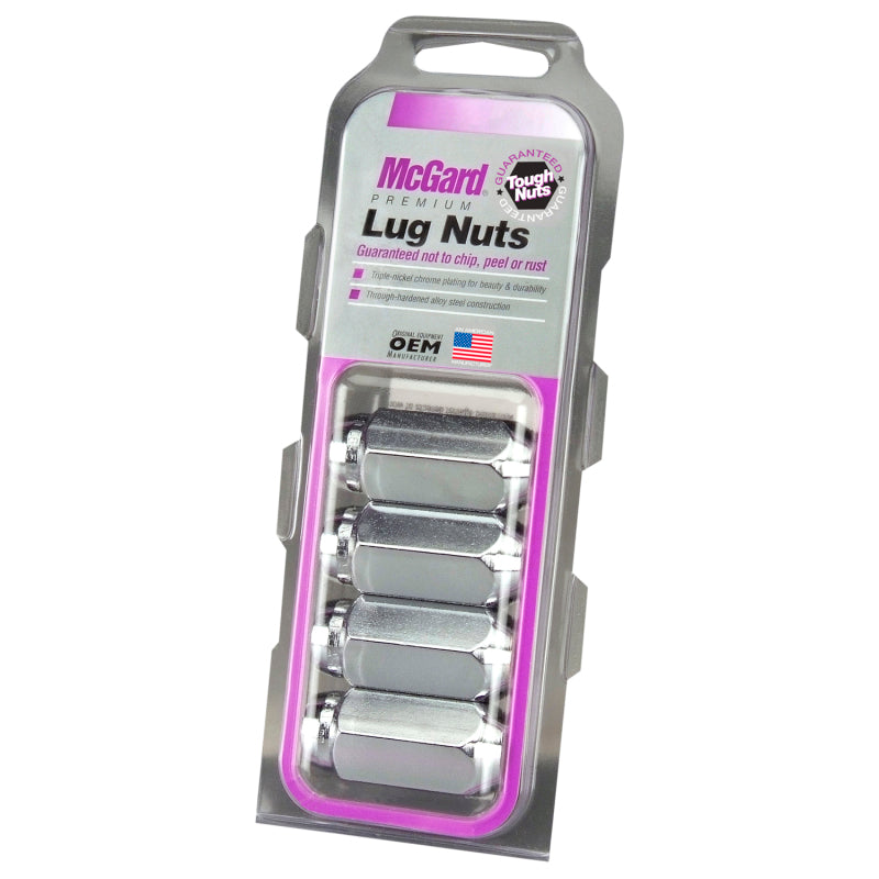 McGard Hex Lug Nut (Cone Seat) M14X1.5 / 22mm Hex / 1.945in. Length (4-Pack) - Chrome McGard Hex Lug Nut (Cone Seat) M14X1.5 / 22mm Hex / 1.945in. Length (4-Pack) - Chrome