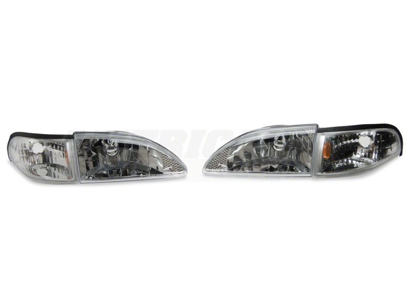 Raxiom 94-98 Ford Mustang Axial Series Cobra Style Headlights- Chrome Housing (Clear Lens) Raxiom 94-98 Ford Mustang Axial Series Cobra Style Headlights- Chrome Housing (Clear Lens)