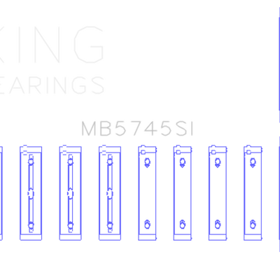 King Engine Bearings Subaru FA/FB (Size 0.25 Oversized) Main Bearing Set