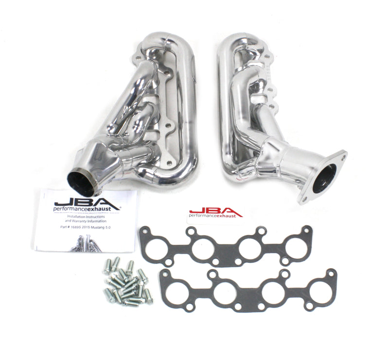 JBA 15-20 Ford Mustang 5.0L 1-3/4in Stainless Steel Silver Ceramic Shorty Header JBA 15-20 Ford Mustang 5.0L 1-3/4in Stainless Steel Silver Ceramic Shorty Header