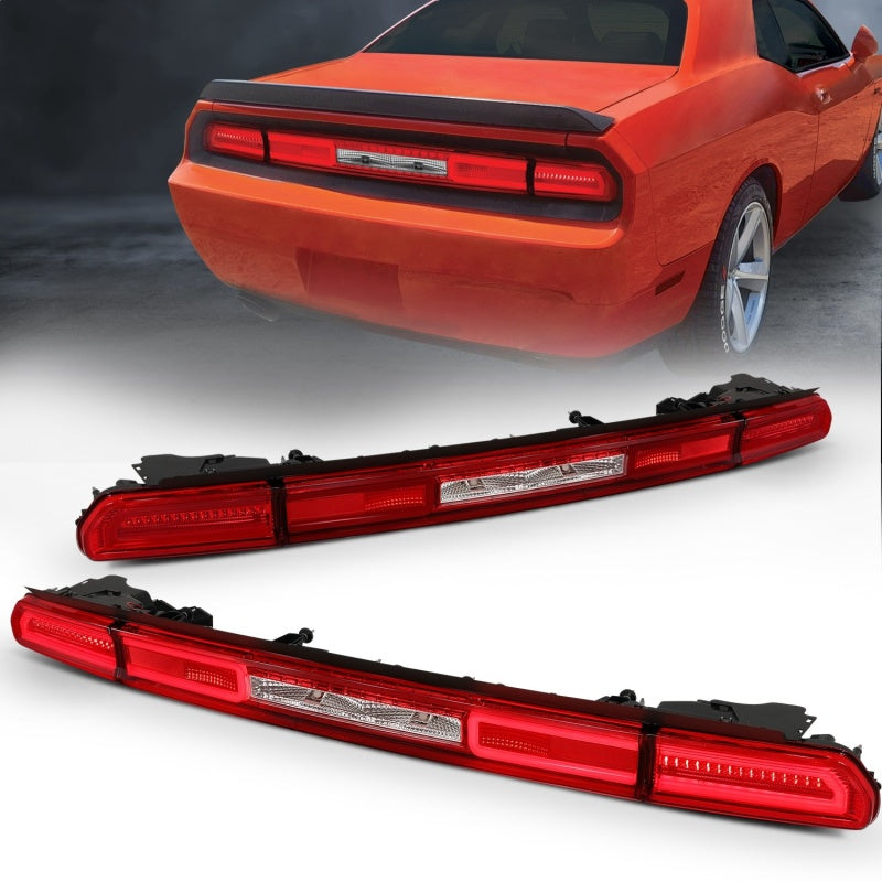 ANZO 08-10 Dodge Challenger LED Taillights - Red/Clear w/Sequential Turn Signal ANZO 08-10 Dodge Challenger LED Taillights - Red/Clear w/Sequential Turn Signal