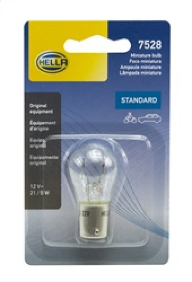 Hella Bulb 7528 12V 21/5W Bay15D S8 Sb Hella Bulb 7528 12V 21/5W Bay15D S8 Sb
